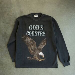 American Darling Black Eagle Graphic Long Sleeve Tee. Long John Material